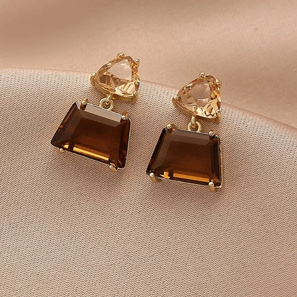 🤎 925 Sterling Silver Gold and Brown Earrings